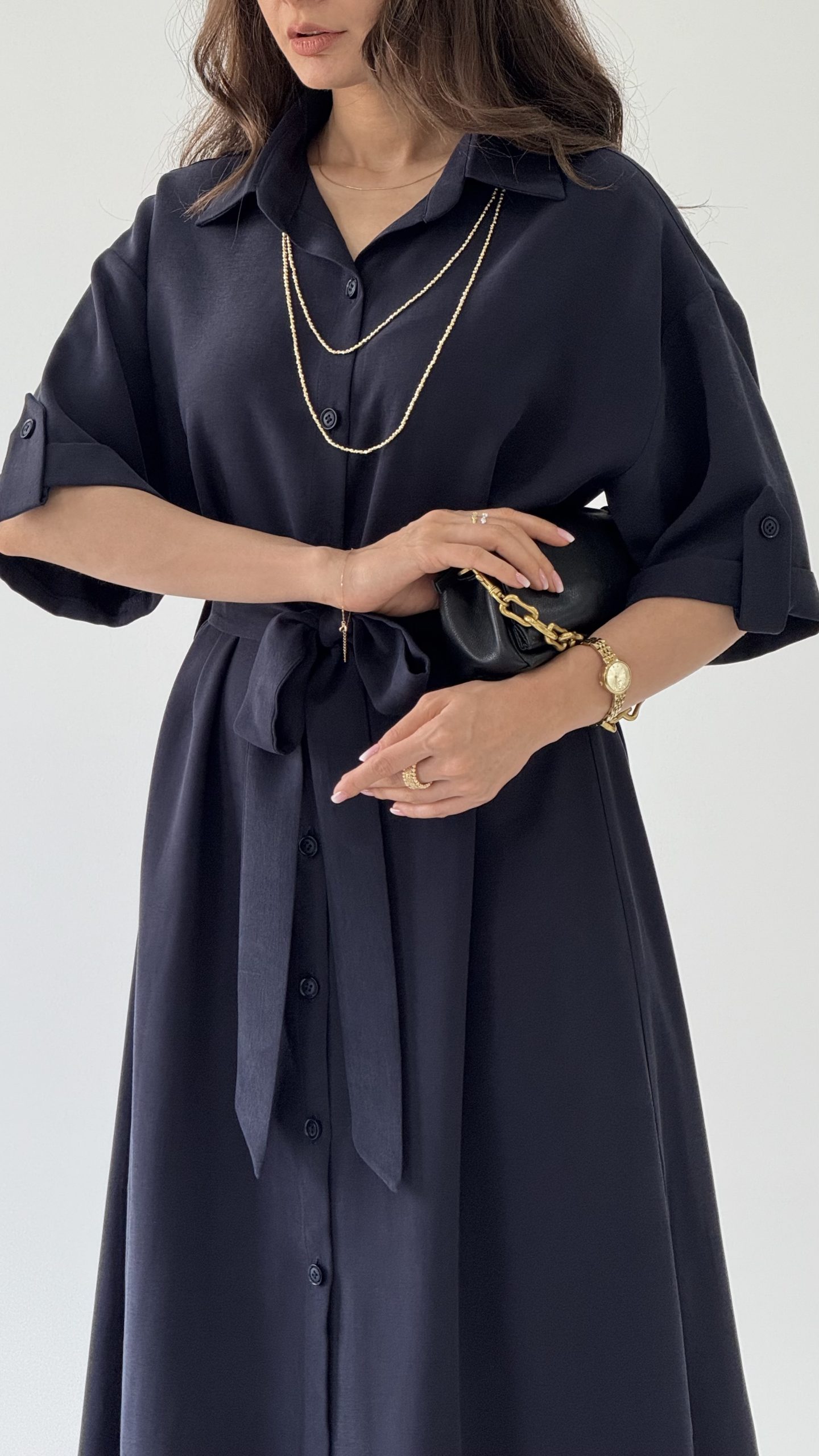 پیراهن سامر سرمه ای